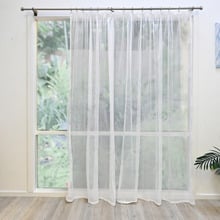 Eloquence White Sheer Rod Pocket Single Panel Curtain